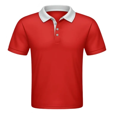 Red t shirt with collar sticker
