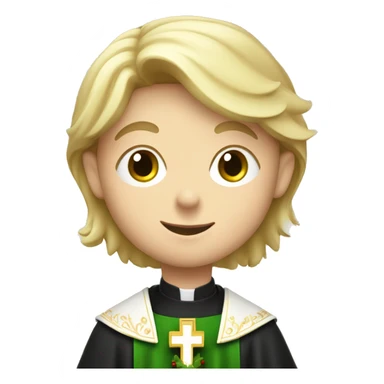 young, blond priest celebrating the holly mass sticker