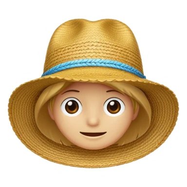 straw hat from one piece sticker