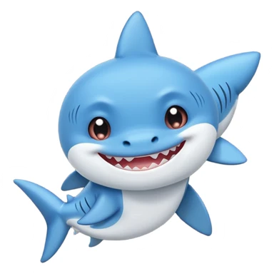 emojis.com cute-baby-shark,-simple,-friendly,-suitable-for-emoji-or-sticker sticker