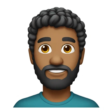 moreno baixinho de cabelo preto e com cavanhaque de olhos pretos sticker