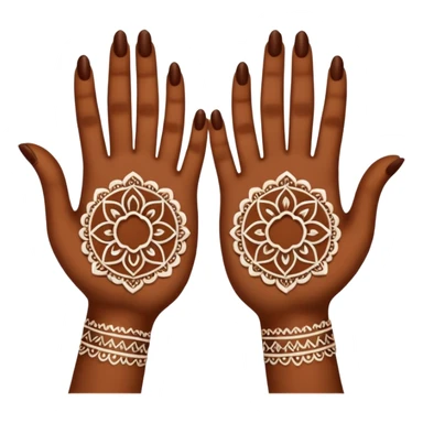 Hands with henna  sticker