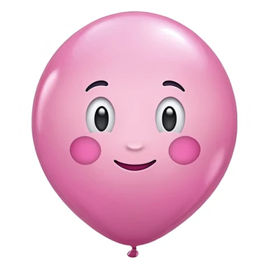 Pink glossy balloon  sticker