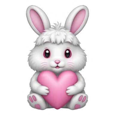 heart easter bunny sticker