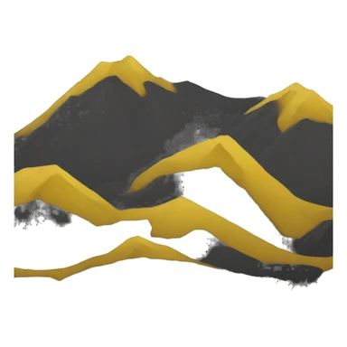 Height hills with black and yellow colors  sticker