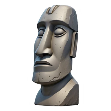 easter island statue side view sticker
