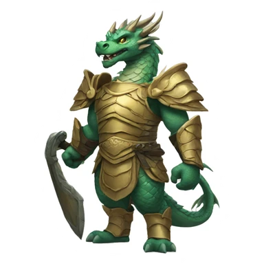 dragon guard in a guarding pose sticker