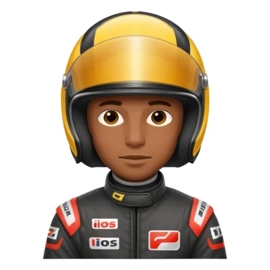 Formula racer black man sticker