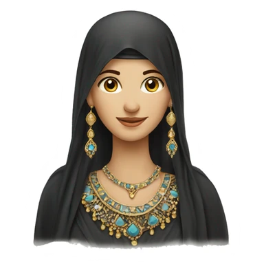 traditional Syrian woman jewlery sticker