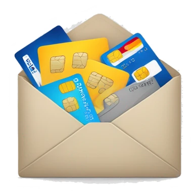 Opened mail with 3 debit cards inside sticker