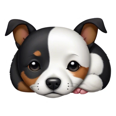 Sleeping black jack russell sticker