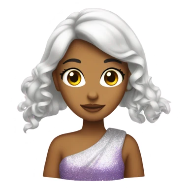 A Lilly with glitter on the edges  sticker