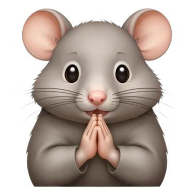 rat praying and shocked sticker