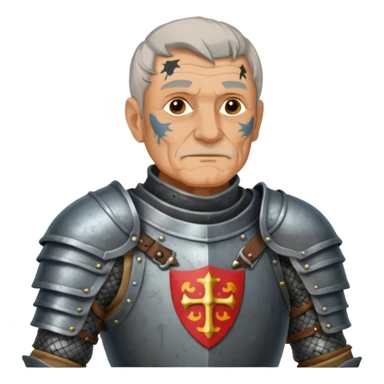 elderly tattooed knight, tattooed shoulder sticker