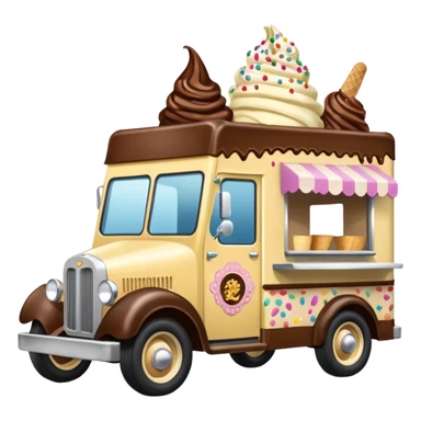 Krazy Kleenex Jenkins 4wd 1924 racing ice cream with chocolate, nuts and sprinkles dream house food truck  sticker