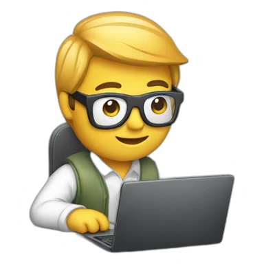 Graphiste with laptop  sticker