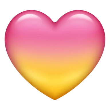 A heart with a gradation from pink to yellow sticker