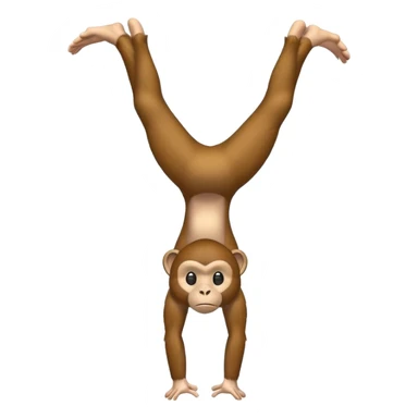 a monkey in a handstand sticker