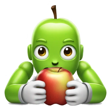 Android eating an Apple  sticker