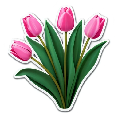 Tulipanes pink  sticker
