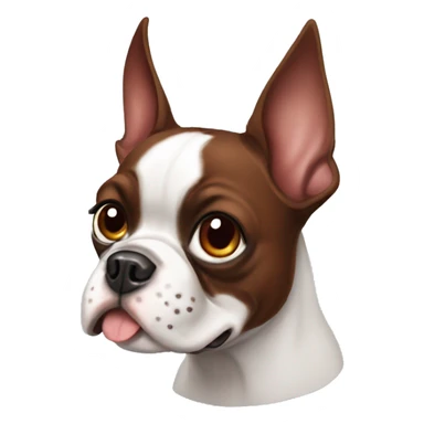 Red Boston terrier sticker