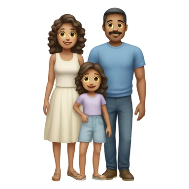 familia papa, mama, hermanos y 1 hermana sticker