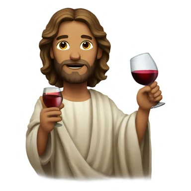 Jesus drinking wine sticker