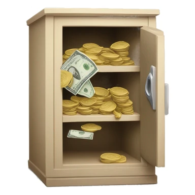 greedy man hide money to cabinet sticker