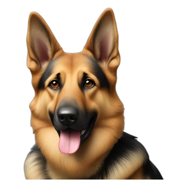 Berger allemand une oreille casser sticker