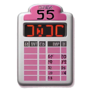 pink score board pink that says 54-20 sticker