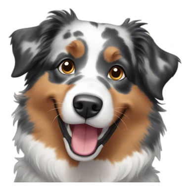 australian shepherd smiling sticker