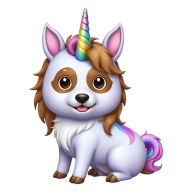 Half unicorn and half dog sticker