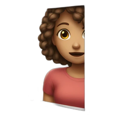 a girl blocked by a locked door sticker