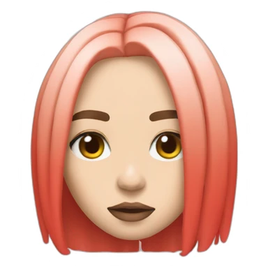 billie  eilish red roots sticker