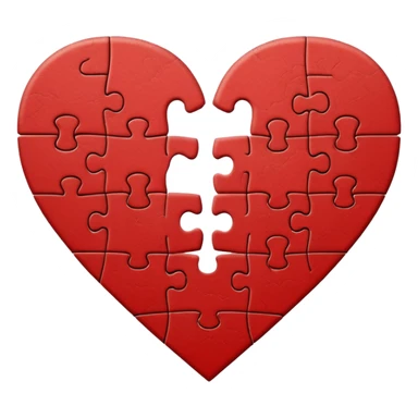 puzzle heart with a missing piece sticker