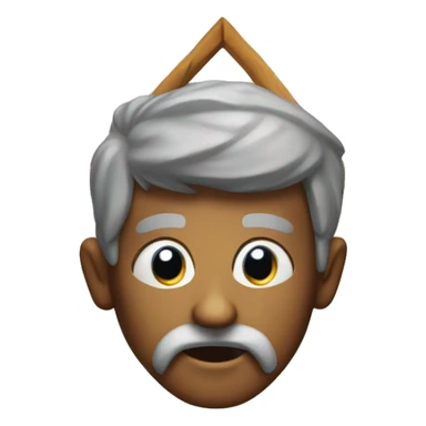 create a rhombus shaped character that looks old sticker