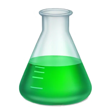 NORMAL beaker with GREEN fluid without face sticker