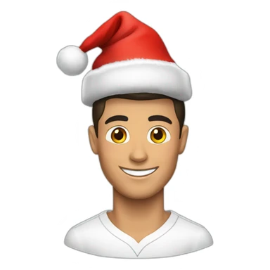 Cristiano Ronaldo with christmas hat sticker
