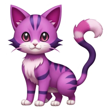 Purrloin-Skitty-Pokémon-Fakémon-hybrid-creature (full body) sticker