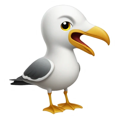 seagull causing a ruckus  sticker
