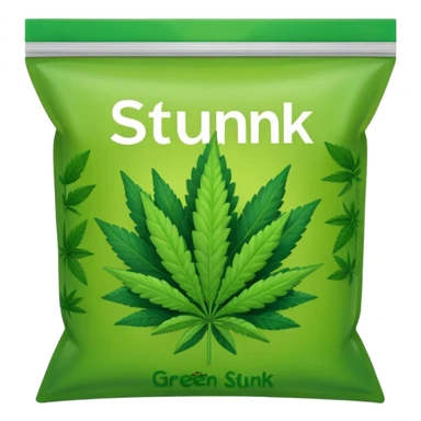 weed pound baggie with name stunk sticker