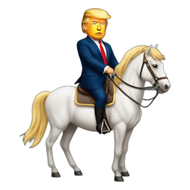 Donald Trump on a horse sticker