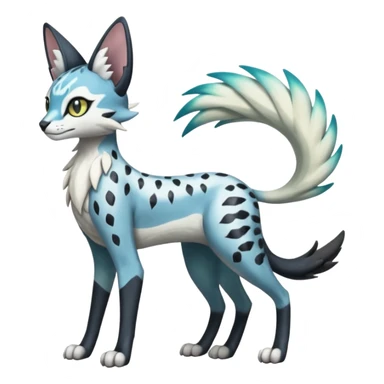 Meloetta-Trico-Silvally-Nargacuga-Sergal-Serval-Cresselia-Fakémon-creature-hybrid sticker