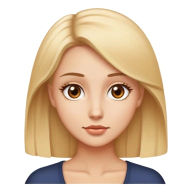 femme aux cheveux blond lisse et au yeux marrons sticker
