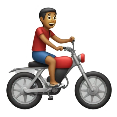 Person on a noodle bike sticker