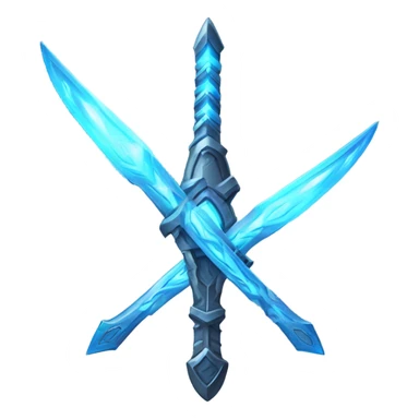 sci-fi multiblade sword-with-blue-ray-blade sticker