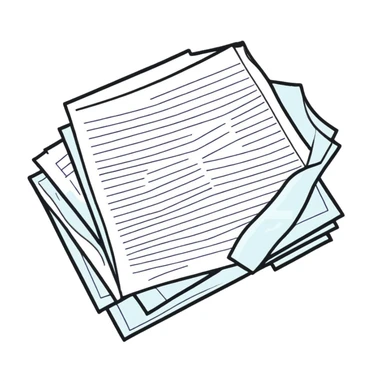 scattered papers on the floor sticker