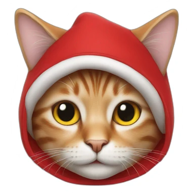 Cat in red costume  sticker