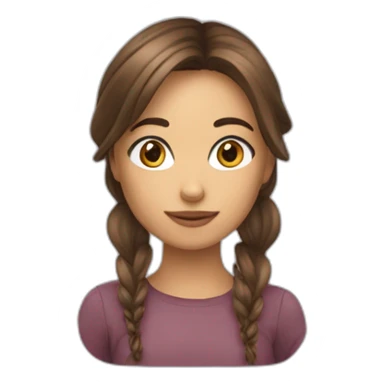 Fille qui s'appelle célia cheveux bruns yeux marrons sticker