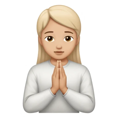 hands clasped in prayer sticker